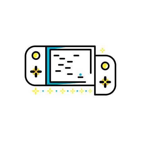 Illustration vector graphic of  GamePad Icon. Good for Gaming and technology themed decorations.のイラスト素材