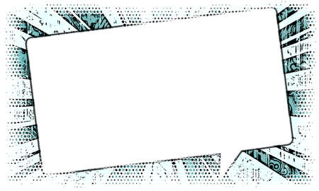 grunge manga rays zoom graphic novel sale announcement teal and black halftone background with empty...