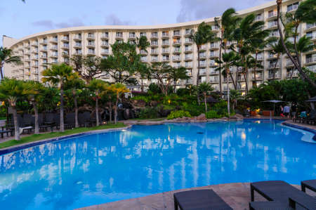 Maui, HI - April 19, 2008 - The Westin Resort at sunset on the island of Maui in Hawaii, USAのeditorial素材