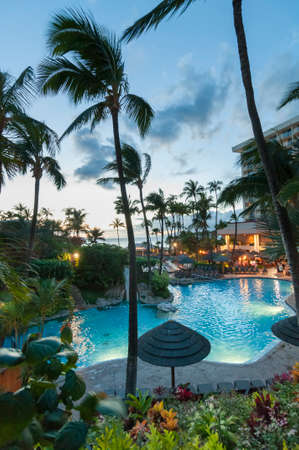 Maui, HI - April 19, 2008 - The Westin Resort at sunset on the island of Maui in Hawaii, USAのeditorial素材