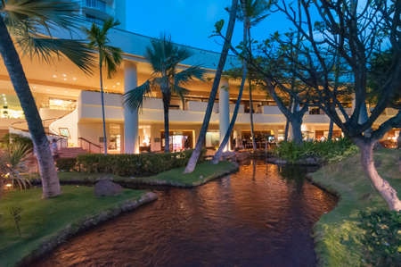 Maui, HI - April 19, 2008 - The Westin Resort at sunset on the island of Maui in Hawaii, USAのeditorial素材