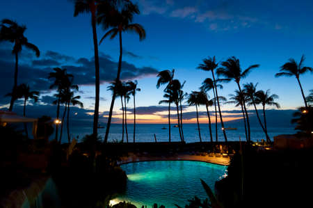 Maui, HI - April 22, 2008 - The Westin Resort at sunset on the island of Maui in Hawaii, USAのeditorial素材