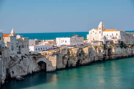 VIESTE. AUGUST 2021. GLIMPSES OF THE HISTORICAL CENTERのeditorial素材