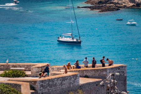 Tremiti Islands (Apulia). August 2021. Glimpse and summer landscapeのeditorial素材