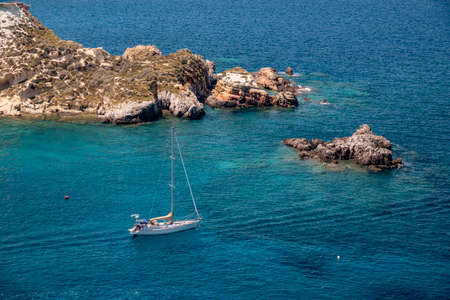 Tremiti Islands (Apulia). August 2021. Glimpse and summer landscapeのeditorial素材