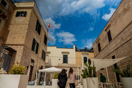 TRANI. AUGUST 2021. STREETS OF THE HISTORICAL CENTER