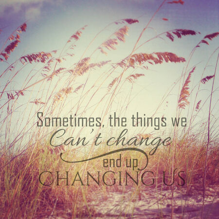 inspirational beach scene with typographic quoteの写真素材