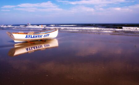 Atlantic City Lifeguard Boatのeditorial素材