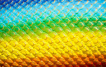 Thai dragon scale is painted rainbow.