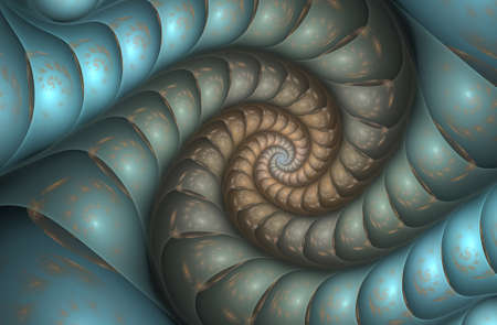 An abstract computer generated modern fractal design on dark background. Abstract fractal color...