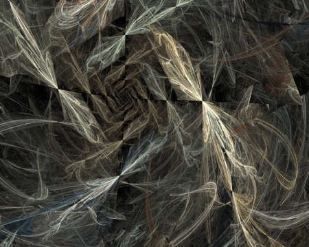 An abstract computer generated modern fractal design on dark background. Abstract fractal color texture. Digital art. Abstract Form & Colors. Abstract fractal element pattern for your design. Tunneling squarenessの写真素材