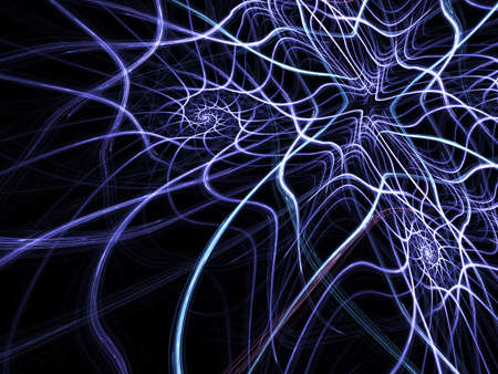 An abstract computer generated modern fractal design on dark background. Abstract fractal color...