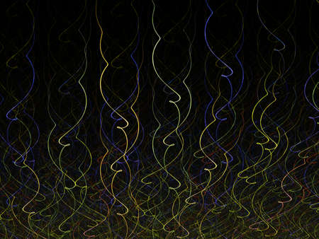 An abstract computer generated modern fractal design on dark background. Abstract fractal color texture. Digital art. Abstract Form & Colors. Abstract fractal element pattern for your design. The continuous growth. Spiral wire compositionの写真素材