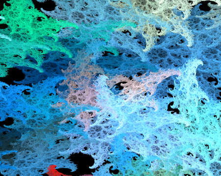 An abstract computer generated modern fractal design on dark background. Abstract fractal color...