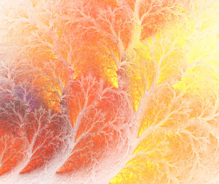 An abstract computer generated modern fractal design on dark background. Abstract fractal color texture. Digital art. Abstract Form & Colors. Boiling liquid metalの写真素材