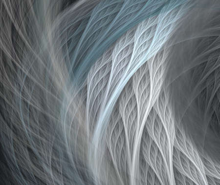 An abstract computer generated modern fractal design on dark background. Abstract fractal color texture. Digital art. Abstract Form & Colors. Spiral floral ornamentの写真素材