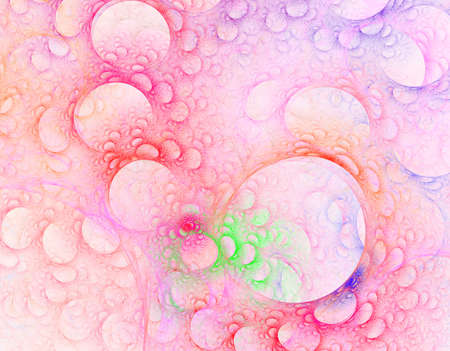 An abstract computer generated modern fractal design on white background. Abstract fractal color texture. Digital art. Abstract Form & Colors. Abstract fractal element pattern for your design. Bubble bacterial surface. Microbiological patternの写真素材