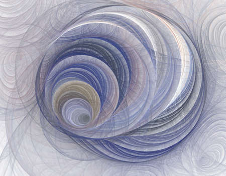 An abstract computer generated modern fractal design on white background. Abstract fractal color texture. Digital art. Abstract Form & Colors. Fluffy spiral. Surface patternの写真素材