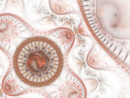 Modern fractal mechanical background. Time machine, digital artwork for creative graphic design. Abstract fractal steampunk machineの写真素材