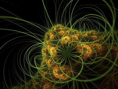 Rendering viruses in infected organism, viral disease epidemic, virus abstract background. Hepatitis, H1N1, HIV. FLU. AIDSの写真素材