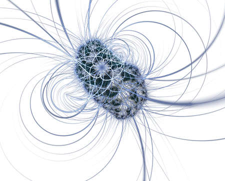 Rendering viruses in infected organism, viral disease epidemic, virus abstract background....
