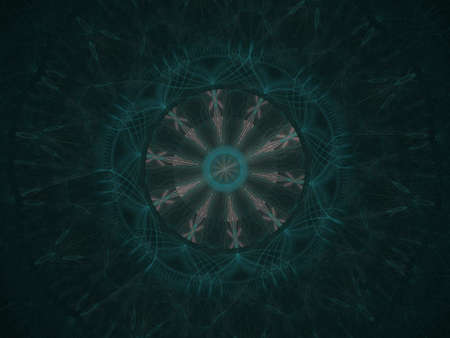 Cosmic geometry. Light phenomena in space. Flash and lightning in the languid air. Abstract fractal...