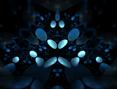 Abstract fractal structure consisting of luminous spheres or bubbles. Elegance background - raster fractal 3D spheres graphicsの写真素材