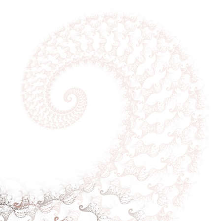 Grey wave. Spiral digital art. An abstract computer generated modern spiral fractal element. Pattern...