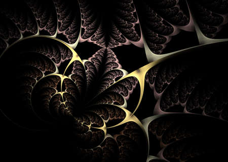 Abstract fractal texture - digitally generated image. Chaos curls, curves and waves. Digital marbling. Pattern for creative art design, covers, booklet, web design, posters. Marbleized effect.の写真素材