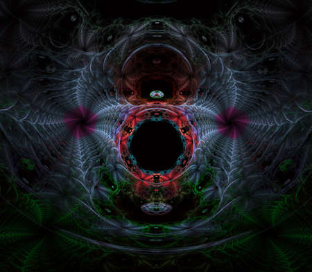 Spiral digital art. An abstract computer generated modern spiral fractal element. Pattern for...