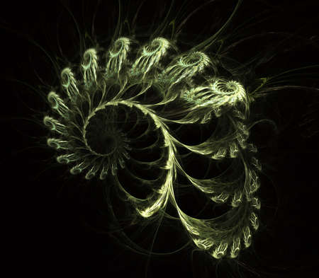 Spiral digital art. An abstract computer generated modern spiral fractal element. Pattern for...