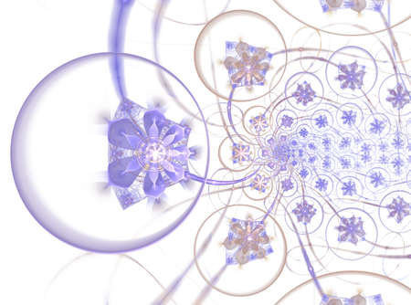 An abstract computer generated modern fractal design on dark background. Abstract fractal color...