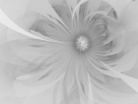 Light gold gentle and soft fractal flowers computer generated image for logo, design concepts, web, prints, posters. Flower backgroundの写真素材