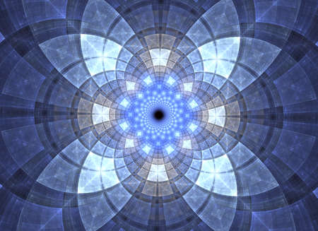 Creative bright mandala. Kaleidoscope abstract sacred geometry. Ethnic fractal artwork. Symmetric stylish graphic design pattern for fabric, textile or paper. Colorful digital creative artwork.の写真素材