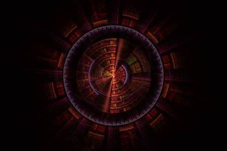 Abstract science or technology background, Futuristic fractal. Spaceship hightech screen conceptの写真素材