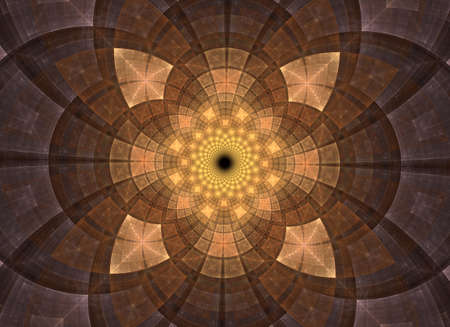 Creative bright mandala. Kaleidoscope abstract sacred geometry. Ethnic fractal artwork. Symmetric stylish graphic design pattern for fabric, textile or paper. Colorful digital creative artwork.の写真素材