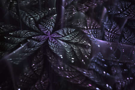 Glittering abstract fractal Butterfly. Bright bokeh texture. Festive glitter background with...
