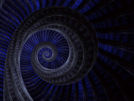 Dark spiral fractal.