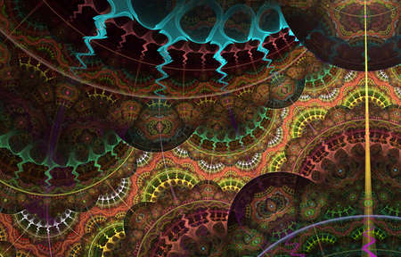 Digital artwork for creative graphic design. Detailed fractal clockwork, Fantasy steampunk design