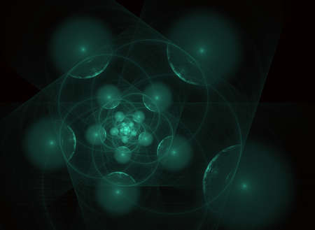 Double fractal spiral with the illusion of rotation in a bright colorsDouble fractal spiral with the...