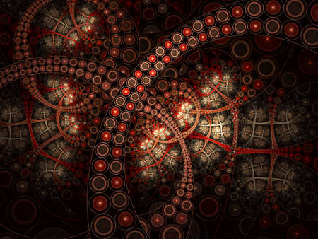 Digital artwork for creative graphic design. Detailed fractal clockwork, Fantasy steampunk design