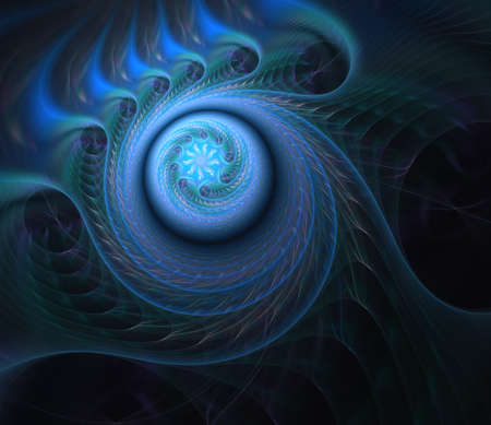 Abstract artwork - 3d illustration, organic geometric shapes. Recursive curves, square shapes arranged into a mosaic of geometry. Smooth surface, graphic resource. fractal artworkの写真素材