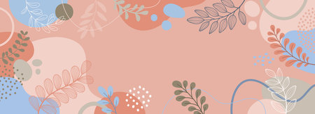 Cute floral background in pastel colors. Vector Illustration.