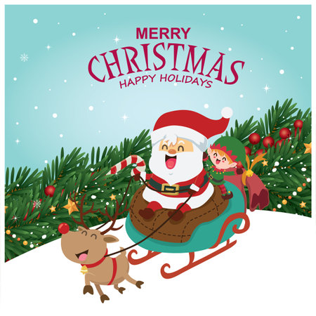 Christmas greeting card designのイラスト素材