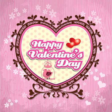 Valentine's Day Greeting Card - Vector Illustrationのイラスト素材