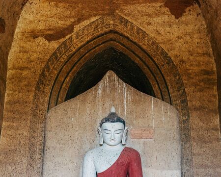 Buddha statue in Sulamani temple in Bagan, Myanmar.