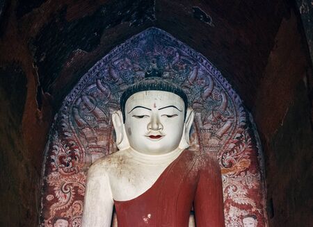 Buddha statue in Sulamani temple in Bagan, Myanmar.の写真素材