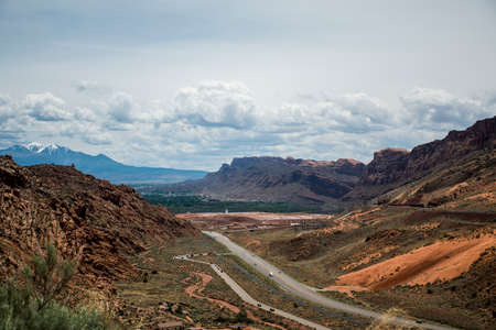 Moab Utah Arches National Parc Sand Rocks viewの写真素材