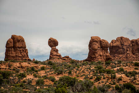 Moab Utah Arches National Parc balanced Rocksの写真素材