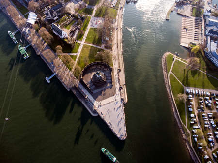 Koblenz City Germany with historic German Corner where Rhine and moselle flow together 4の写真素材